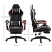 Black & pink reclining gaming chair – image 3
