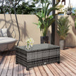 Mixed grey rattan coffee table – image 2