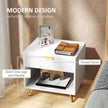 White & gold bedside table – image 4