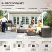 8-piece rattan corner sofa set – image 6