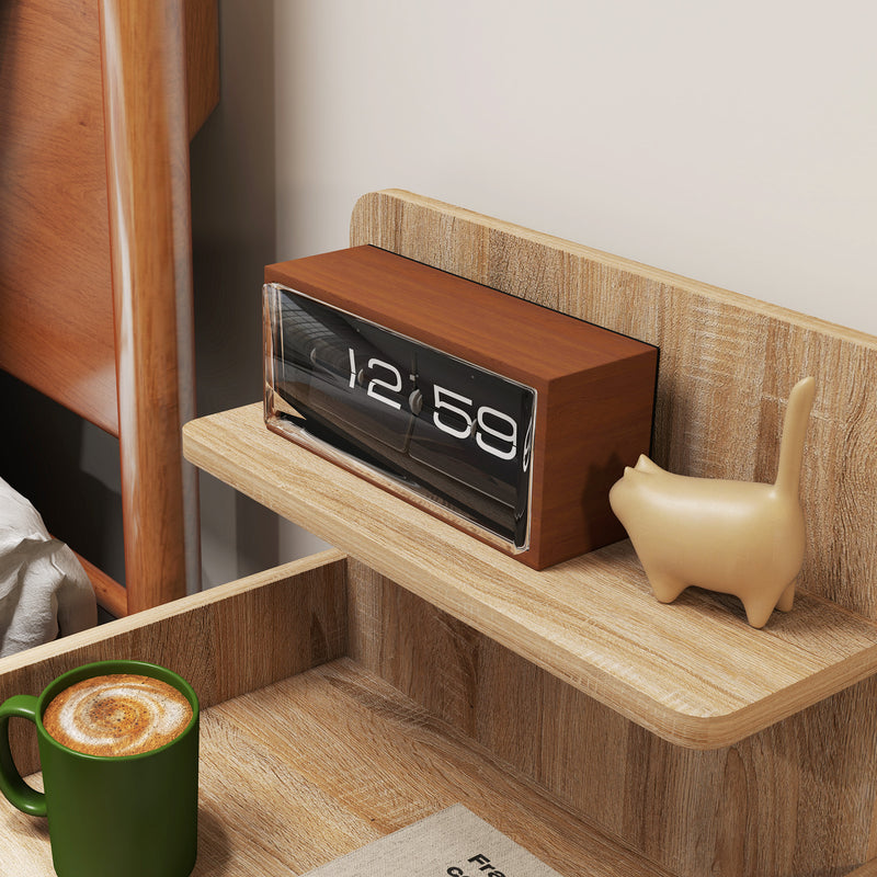 Wood-effect bedside table – image 9