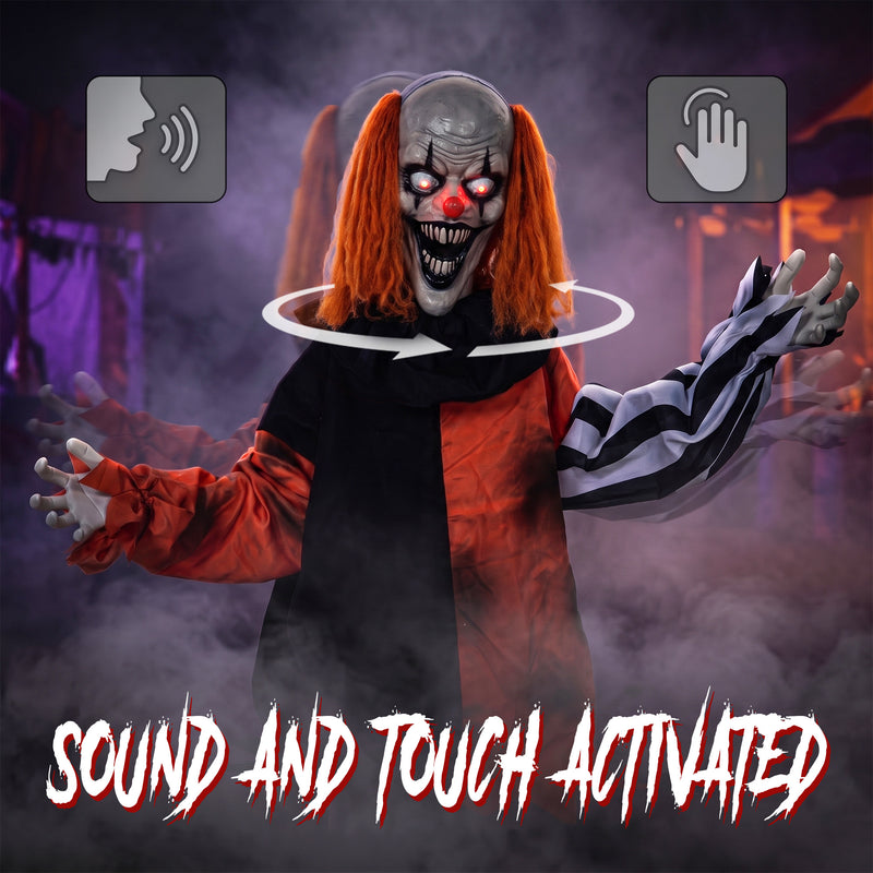 85cm Animated Face-Changing Clown with Glowing Eyes – image 5 of 9
