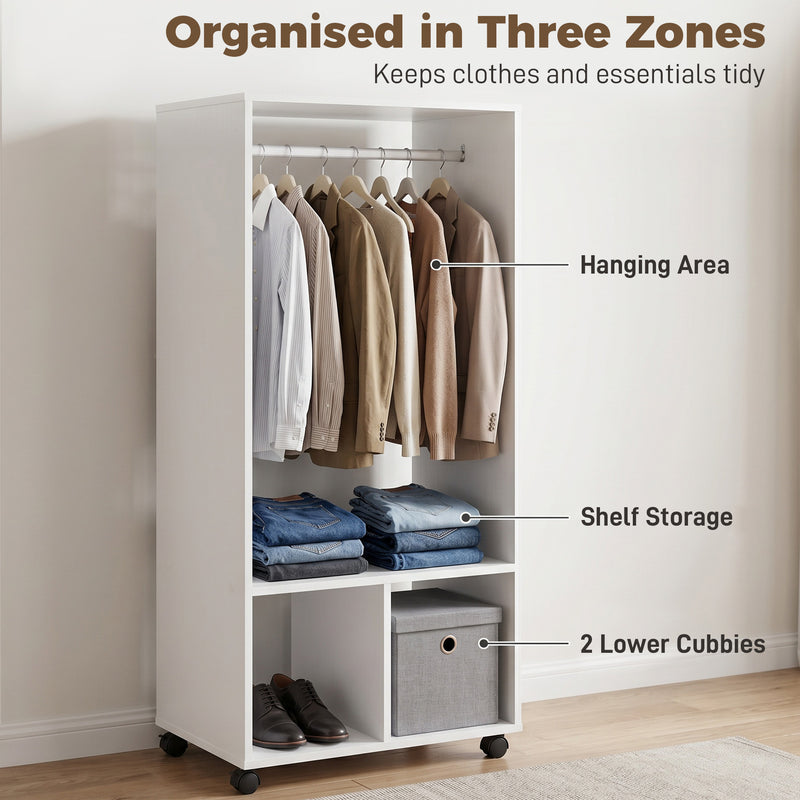 60 cm white open wardrobe – image 4