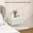 High gloss floating bedside tables – image 4