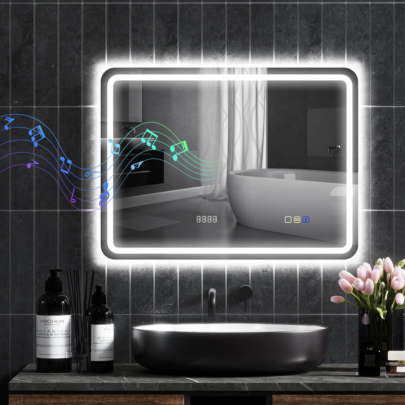 80 x 60 cm Bluetooth speaker mirror – image 10