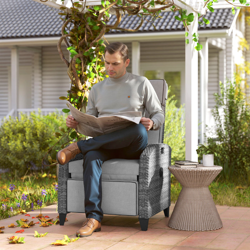 Rattan garden recliner – image 2
