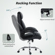 HOMCOM Executive Office Chair with Spring Padding - Black – view 6