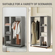 Grey open wardrobe on wheels – image 4