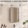 HOMCOM 50.8 x 11.6 x 71 cm Bathroom Mirror Cabinet, Wall Cabinet with Adjustable Shelves, Wall-Mounted or Recessed – view 7