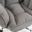 HOMCOM Executive Office Chair Height Adjustable Desk Chair Reclining Flip-up Armrest Footrest, Grey – view 10