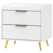 White 2-drawer bedside table – image 10