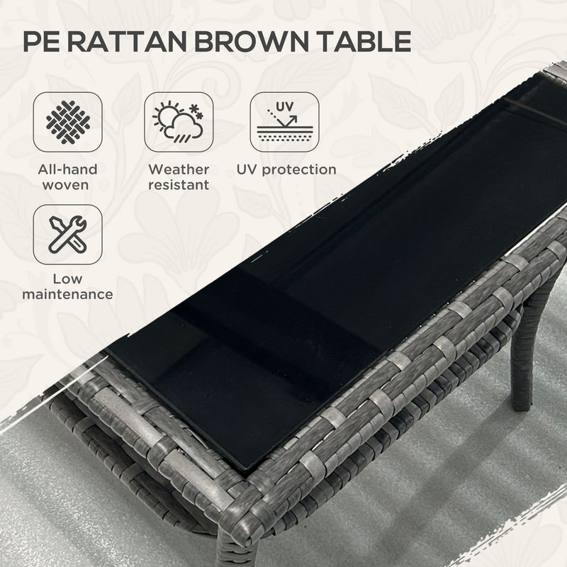 2-tier rattan coffee table – image 4
