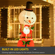 LED lighting on the 8ft Santa and snowman hot air balloon Christmas inflatable