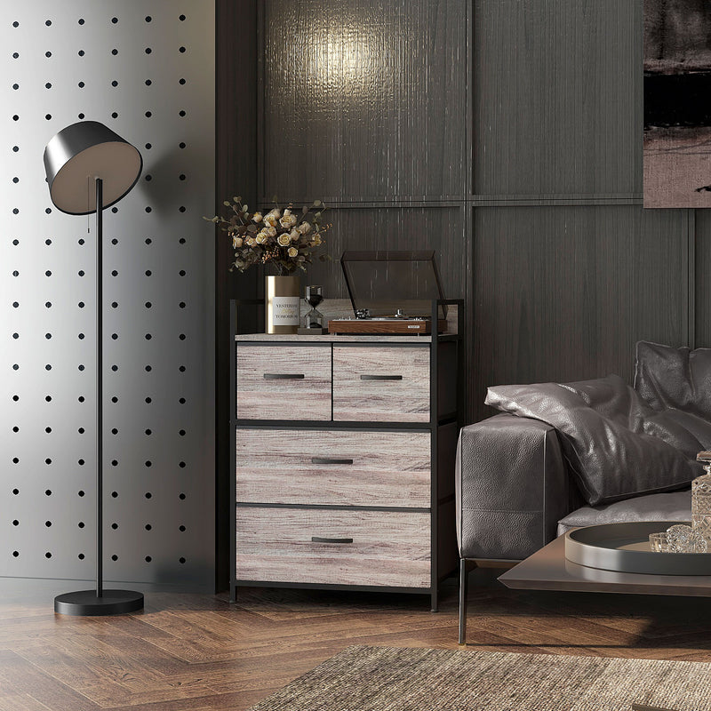Rustic 4-drawer fabric chest – image 9