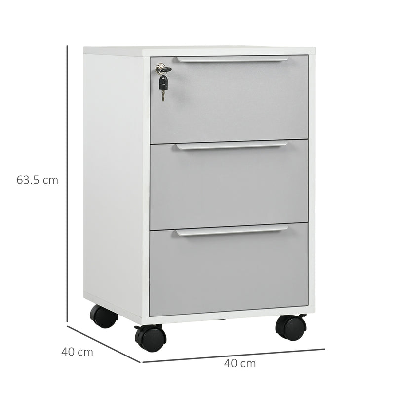 3-drawer lockable filing cabinet – image 3