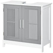 Grey slatted under sink cabinet – image 10