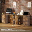 120 cm computer desk – rustic brown – image 6