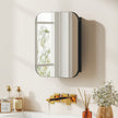 Soft-close mirror bathroom cabinet in black – image 2