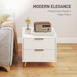 White 2-drawer bedside table – image 4