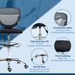 Tall mesh draughtsman chair – image 8