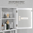 White wall mirror cabinet with open shelves – image 6