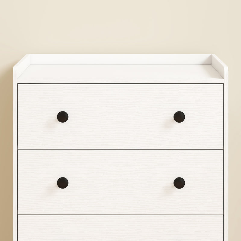 HOMCOM 4 Drawer Chest of Drawers, Modern Dresser for Bedroom, Storage Cabinet for Living Room Entryway, White Wood – view 8