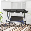 Grey rattan swing seat – image 9