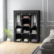 125 cm black fabric wardrobe – image 7