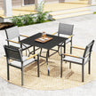 Slatted steel garden table – image 10