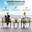 Folding rattan bistro set – image 4