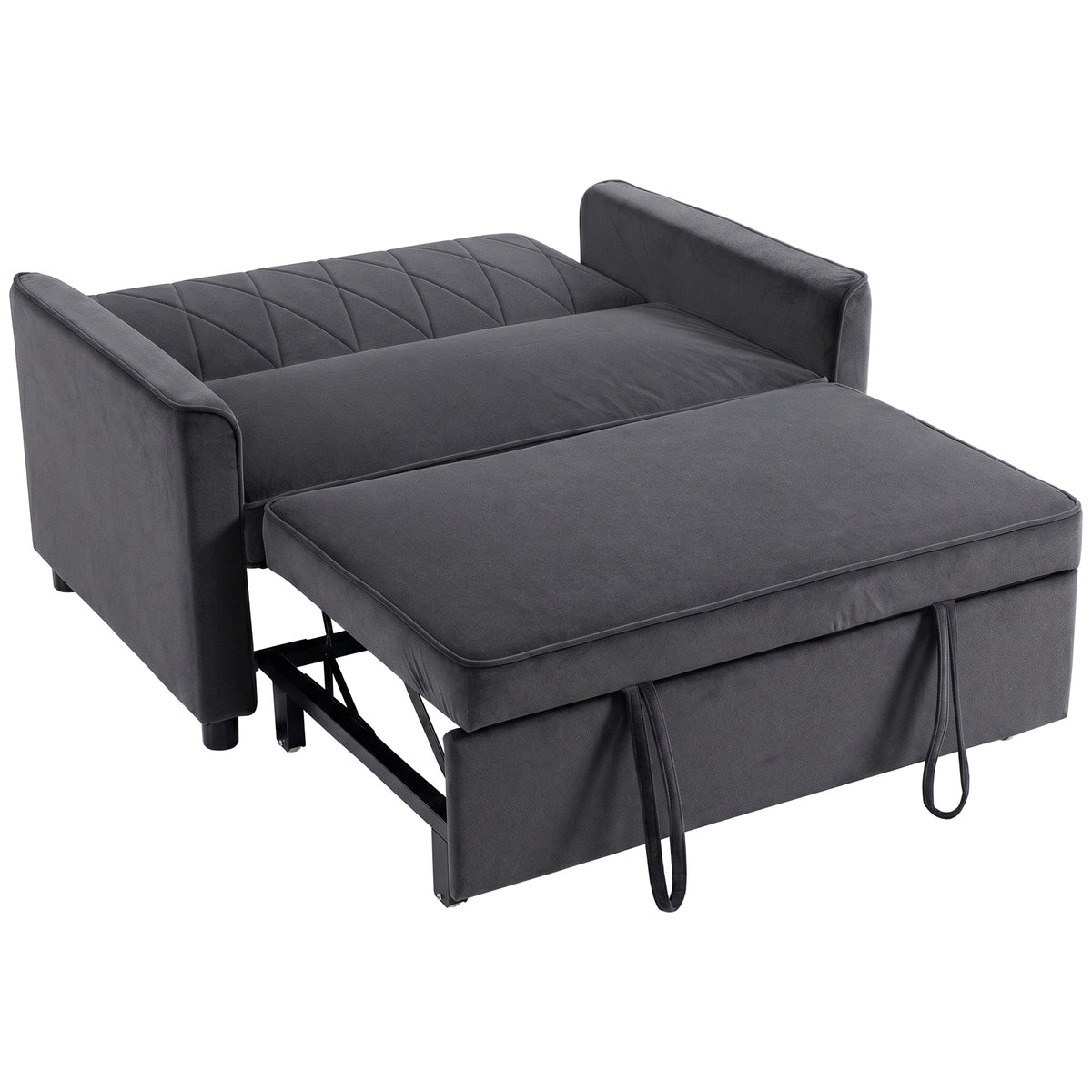 3-in-1 Pull-Out Sofa Bed – Dark Grey