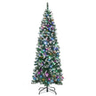6ft slim pre-lit pencil Christmas tree with 300 multi-colour LED lights
