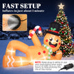Built-in fan used to inflate the Christmas display