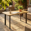 Slatted composite garden coffee table brown – image 10