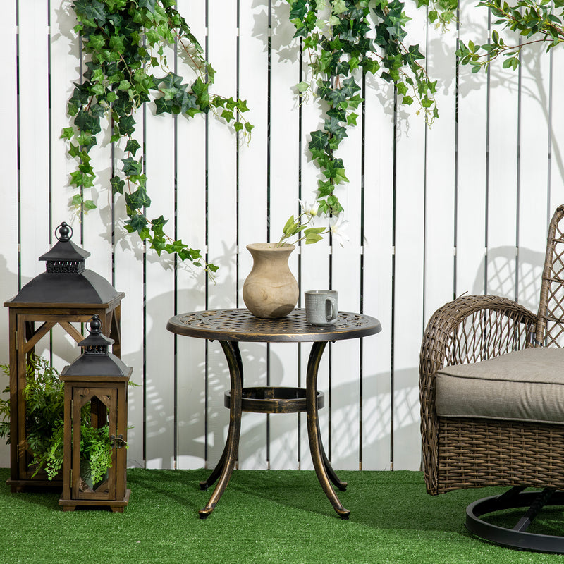 Bronze cast aluminium side table – image 2
