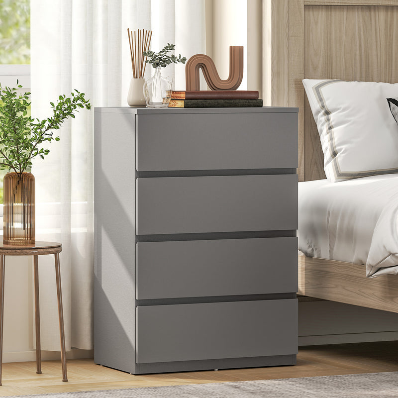 HOMCOM Chest of Drawers, 4-Drawer Storage Cabinets, Modern Dresser, Storage Drawer Unit for Bedroom – view 7
