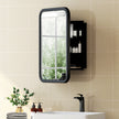 Wide-frame black mirror cabinet – image 2