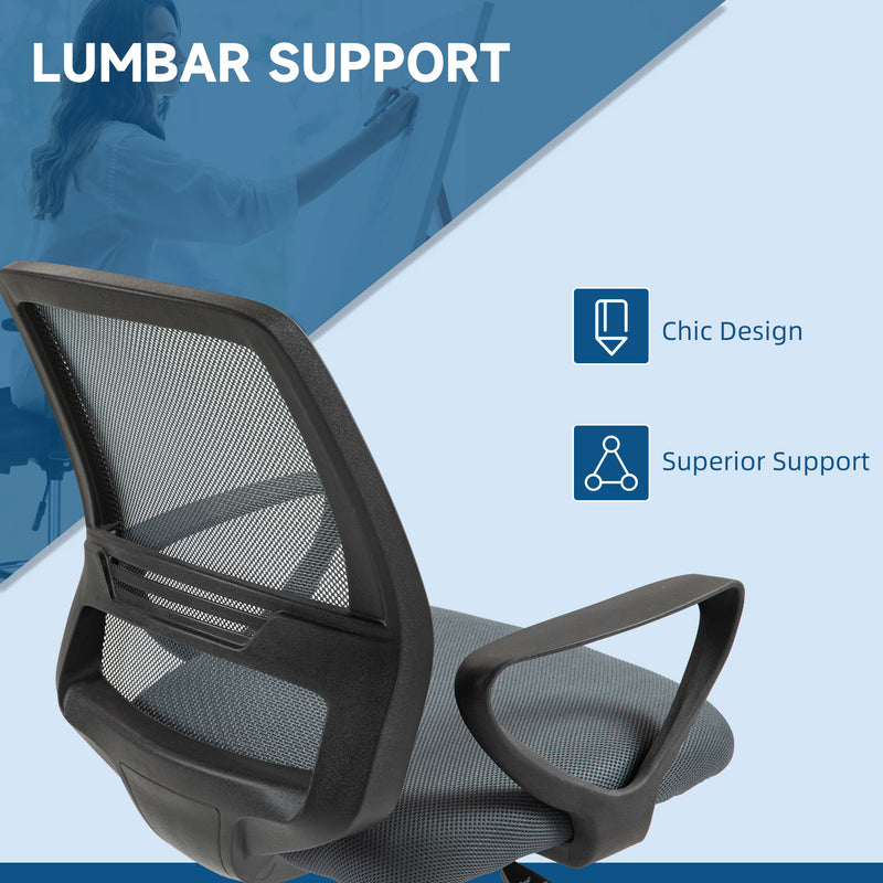 Grey mesh draughtsman chair – image 5