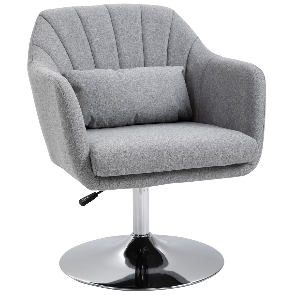Height-Adjustable Swivel Tub Chair – Light Grey