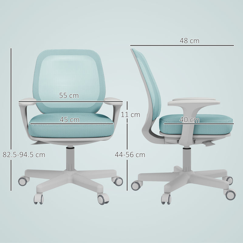 Vinsetto 44-56cm Mesh Back Office Chair - Light Green – view 3