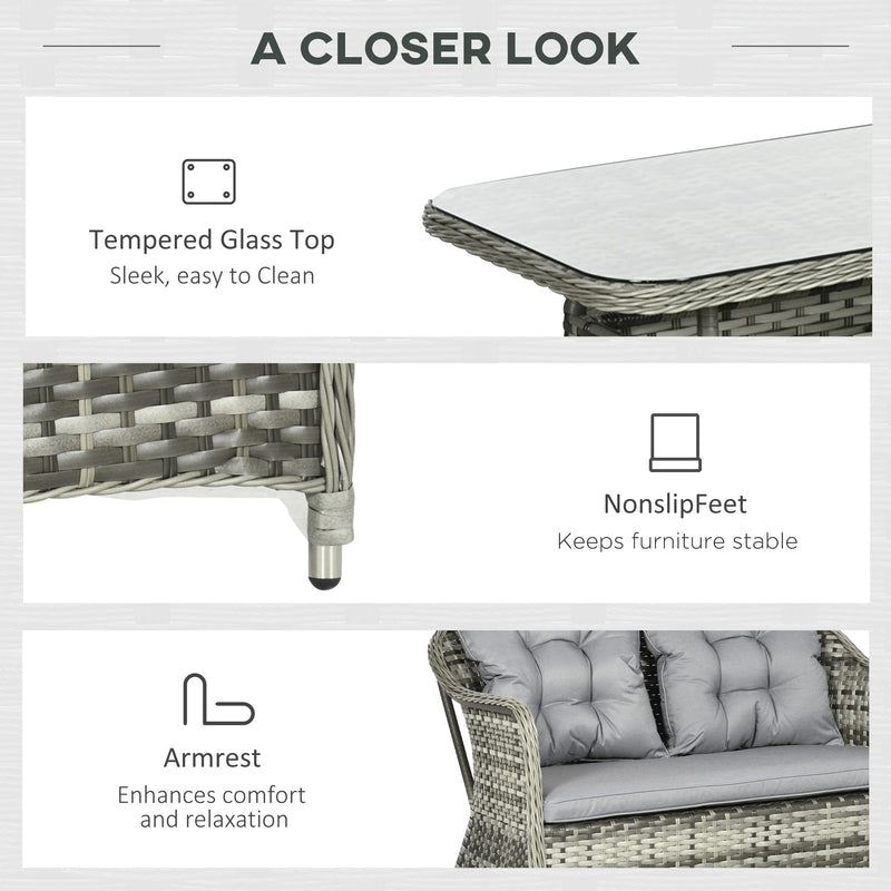 4-piece rattan sofa set – image 6