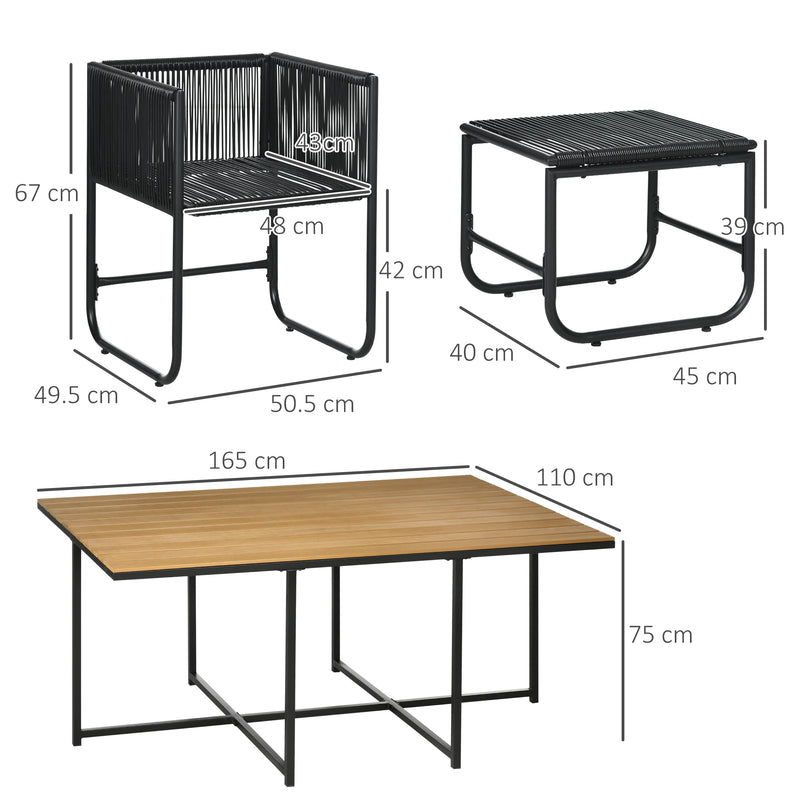 10-seater rattan cube dining set – image 3