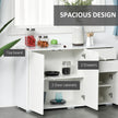 White push-open sideboard 117 cm – image 5
