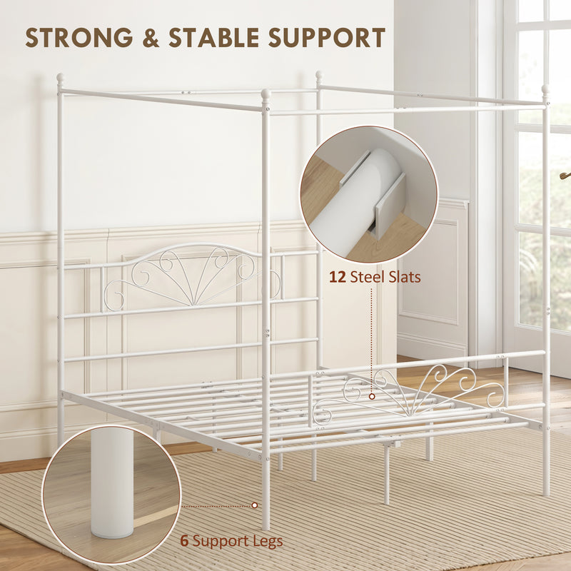 King canopy bed frame – image 6