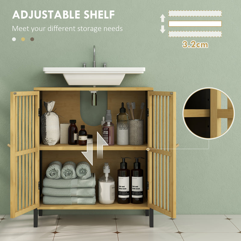 Black bamboo under sink cabinet – image 5