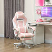 Reclining gaming chair – pink & white – image 10
