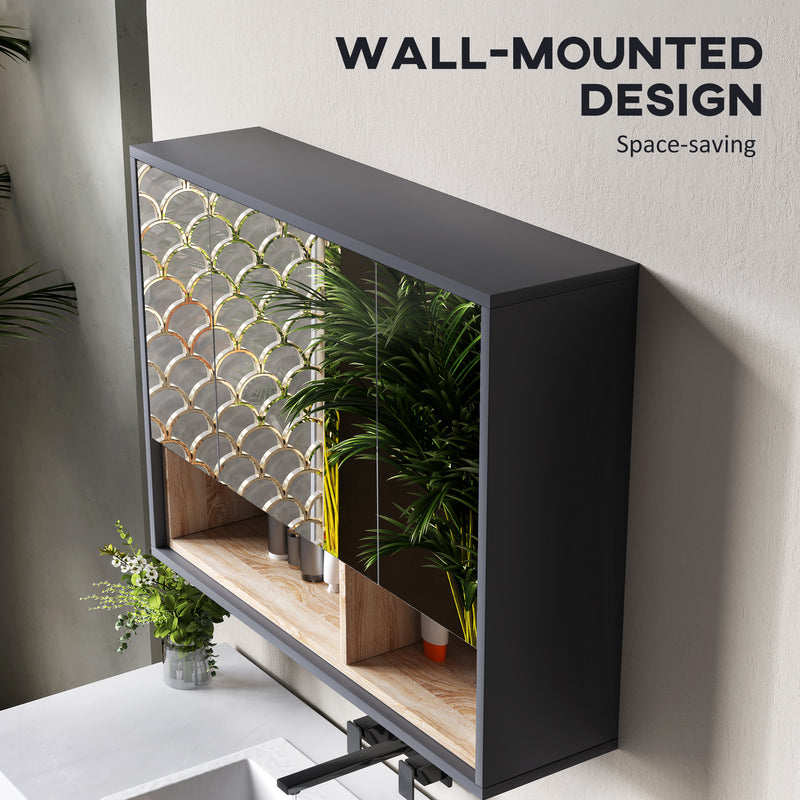 80 cm grey mirror cabinet – image 6