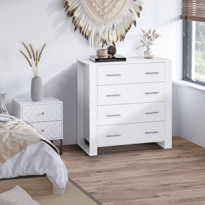 White 4-drawer chest – image 2