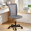 Vinsetto Computer Desk Chair, Mesh Office Chair with Adjustable Height and Swivel Wheels, Armless Study Chair, Grey – view 10