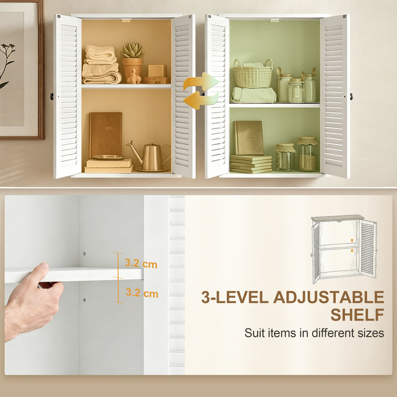 White louvered wall cabinet – image 5